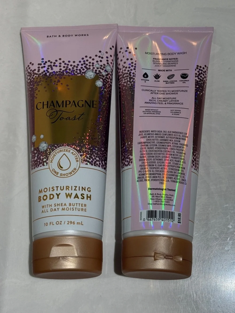 Bath & Body Works Champagne Toast Moisturizing Body Wash 2 - 10 FLOZ Full Size
